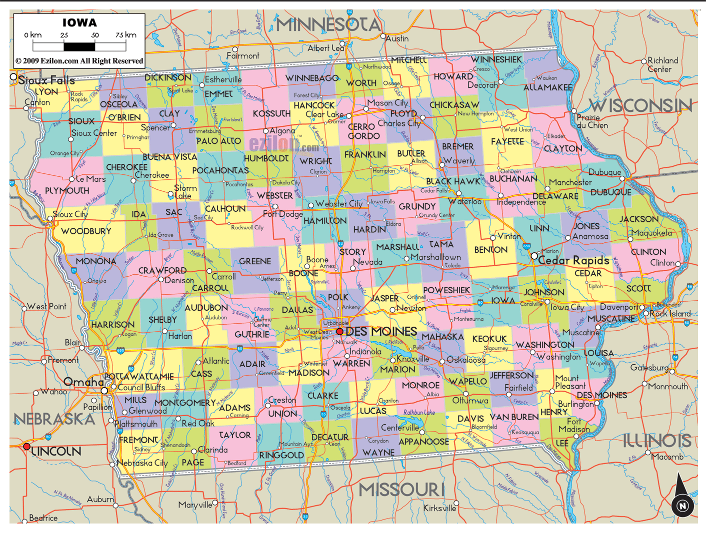iowa-county-map