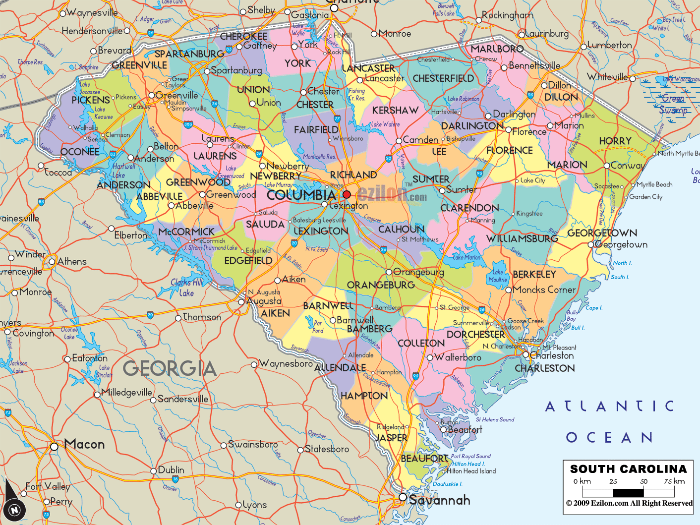 south-carolina-county-map