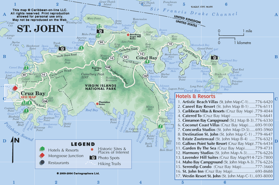 st. john map