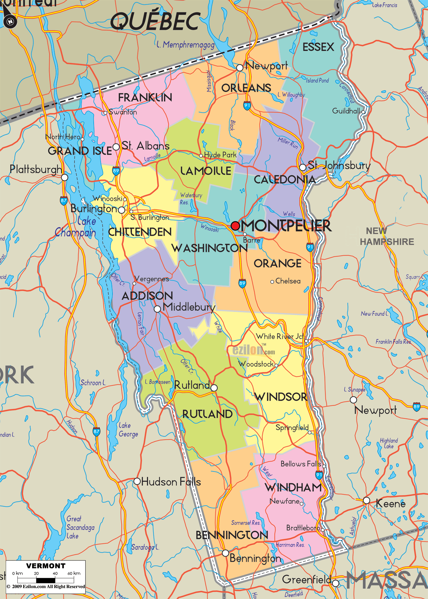 vermont-county-map